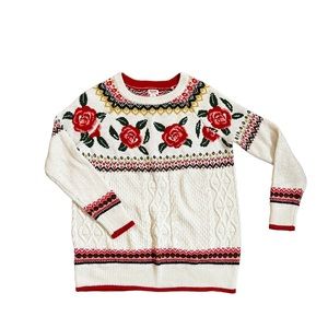 Christmas poinsettia sweater
